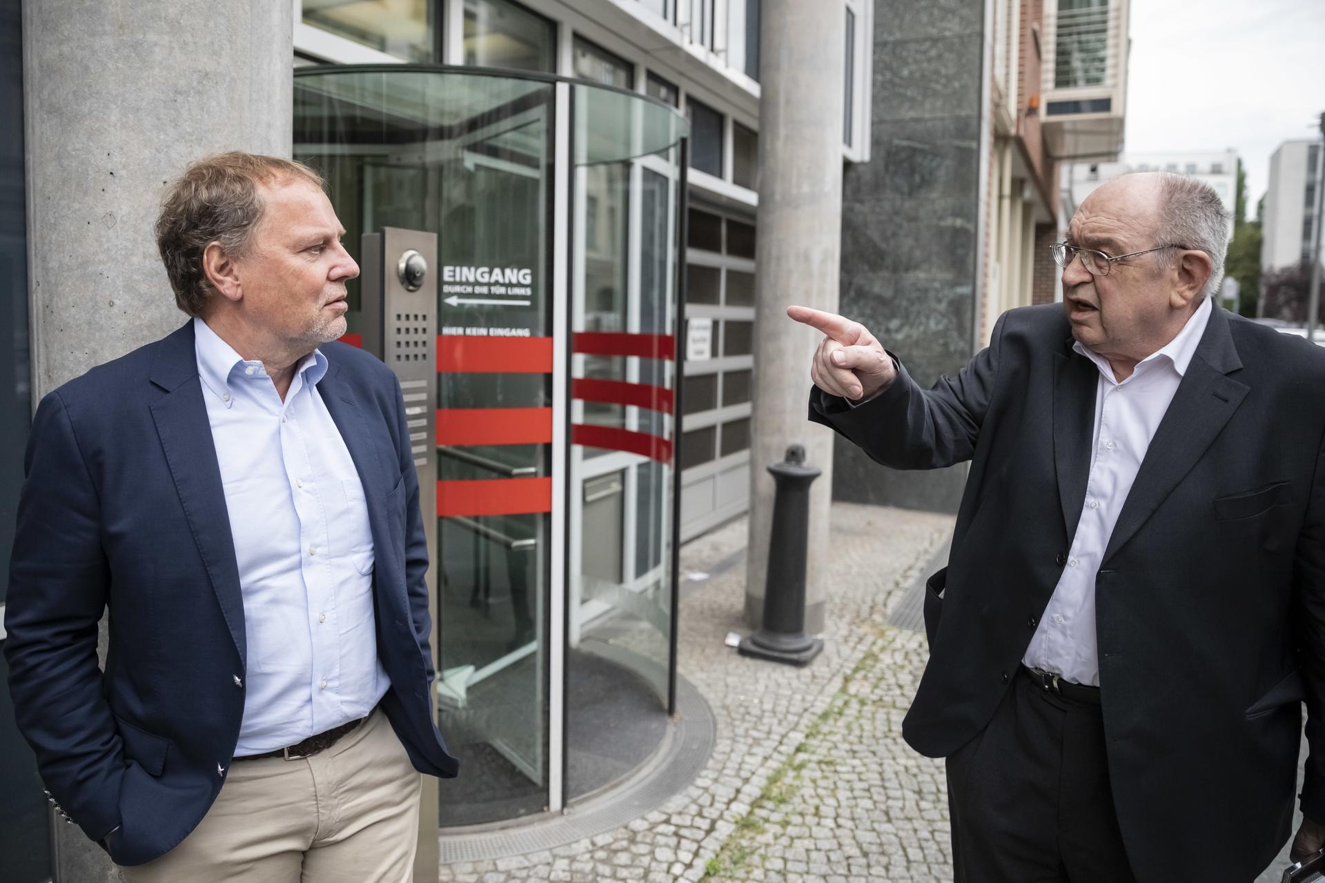 Streithähne und Alphatiere: Michael Lehner (l), Vorsitzender der Doping-Opfer-Hilfe (DOH), und Werner Franke, Biologe und Anti-Doping-Experte.