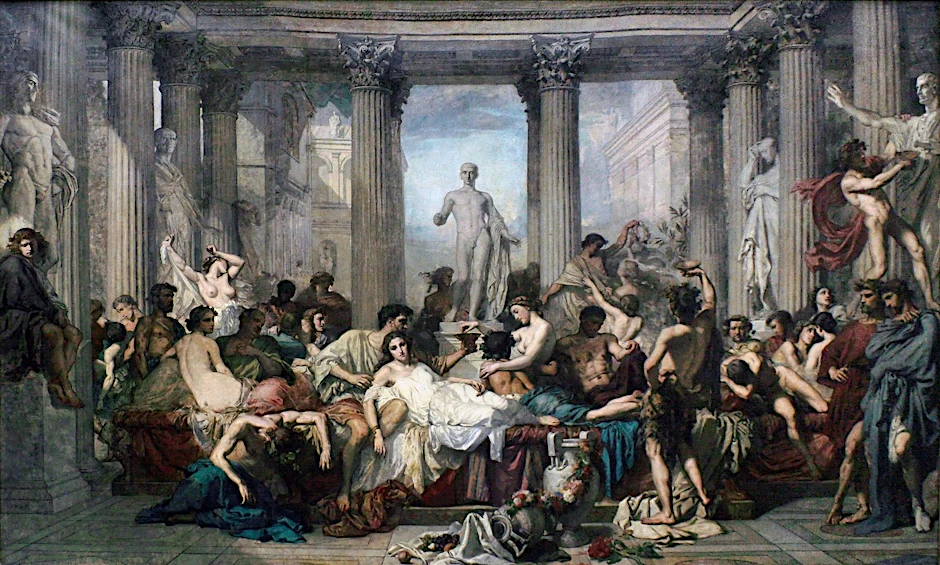Thomas Couture (1815–1879): „Die Römer der Dekadenz“. Im Salon von 1847 wurde das Werk gefeiert. Ein Jahr später war Revolution.