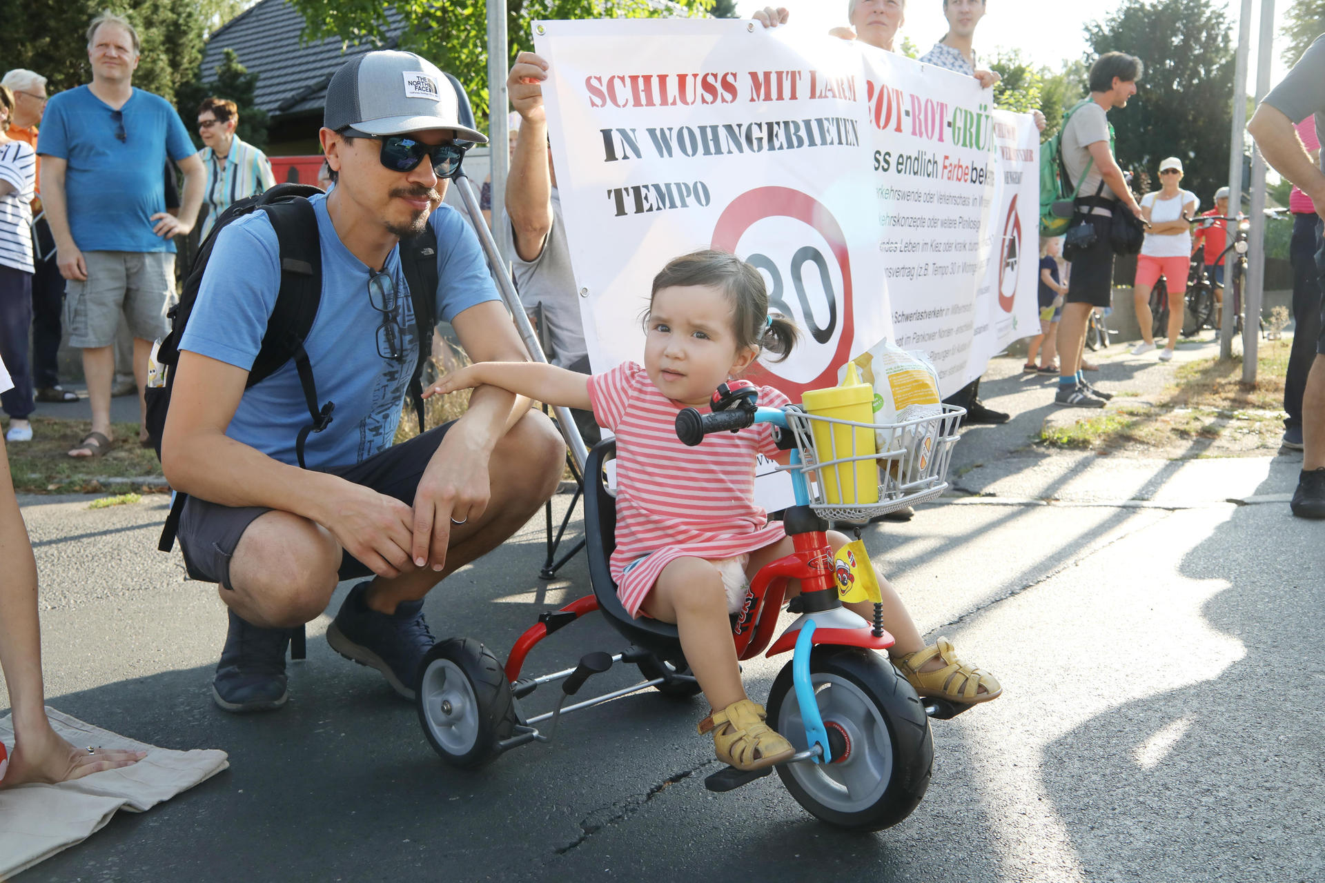 Auch Kinder demonstrierten mit.