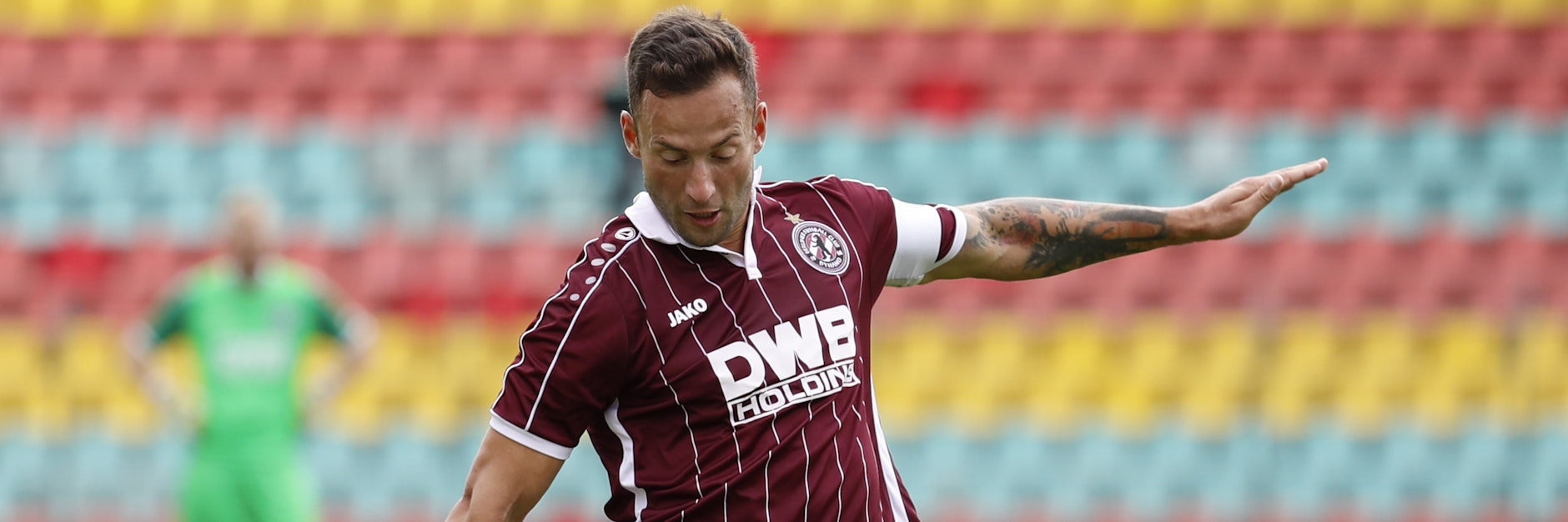 Ronny Garbuschewski vom BFC Dynamo hat schon mal eine gute Schusshaltung.