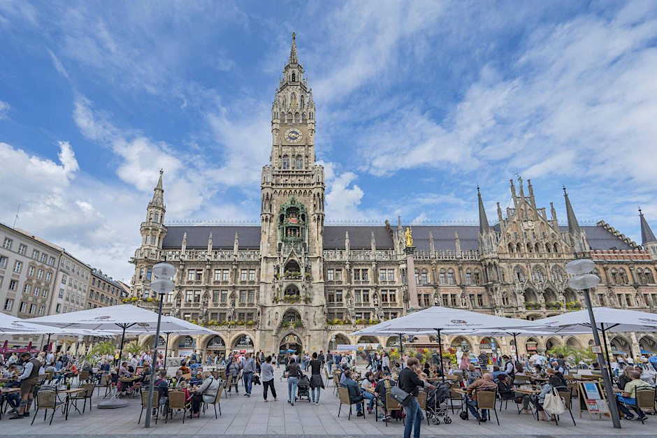 Der Marienplatz in München.