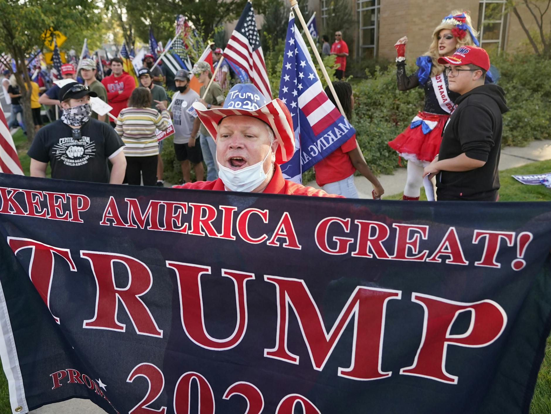 Ihm ist egal, wie oft sein Idol beim Lügen erwischt wurde: Ein Trump-Unterstützer in Utah.