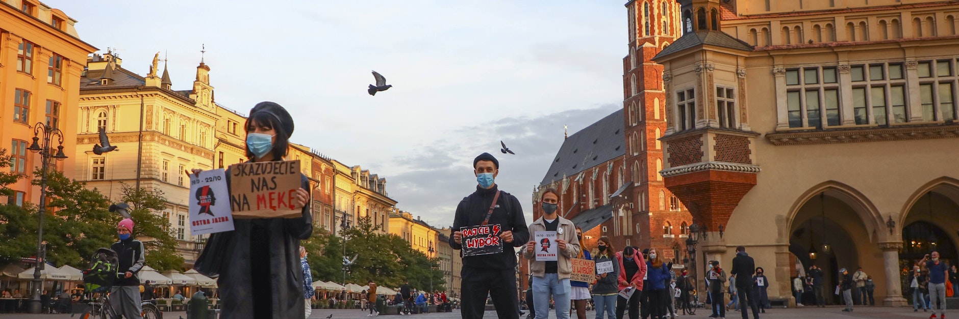 Protest gegen die Verschärfung des Abtreibungs-Verbots in Krakau.