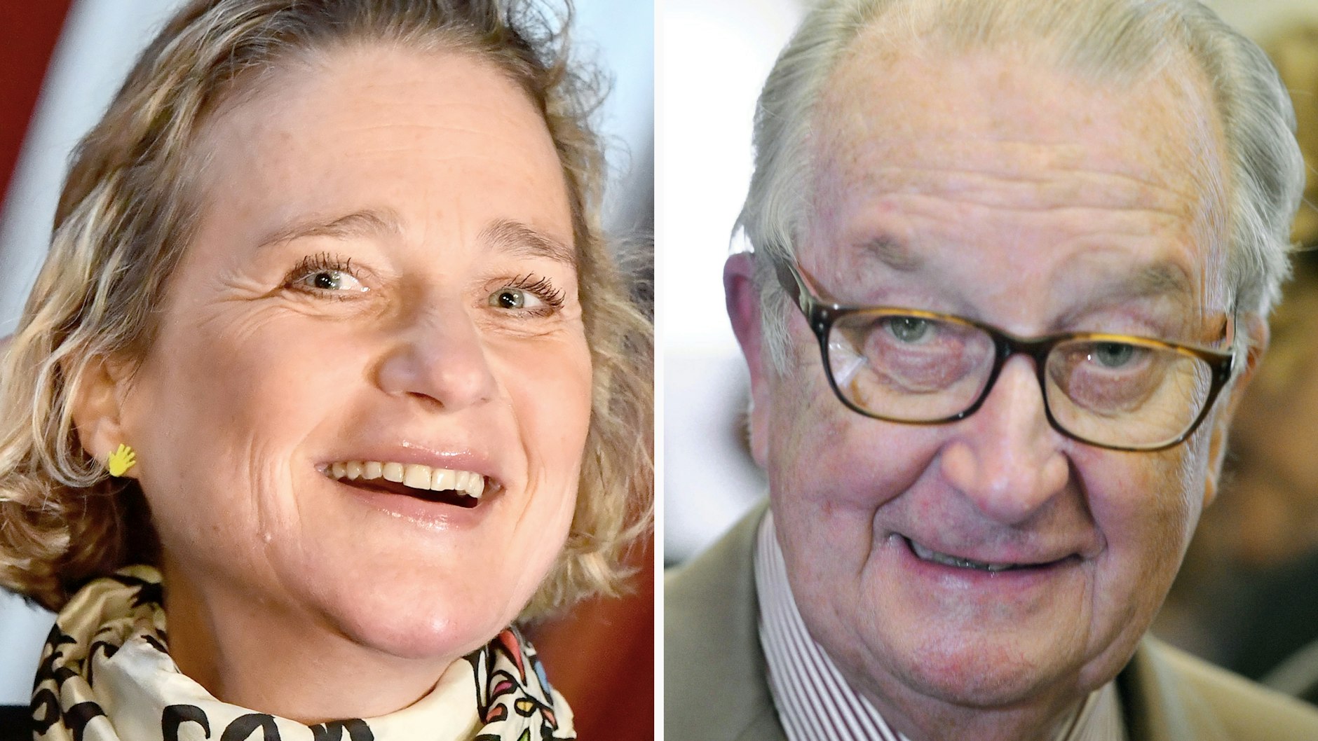 Die belgische Künstlerin und Prinzessin Delphine und Belgiens ehemaliger König Albert II.&nbsp;