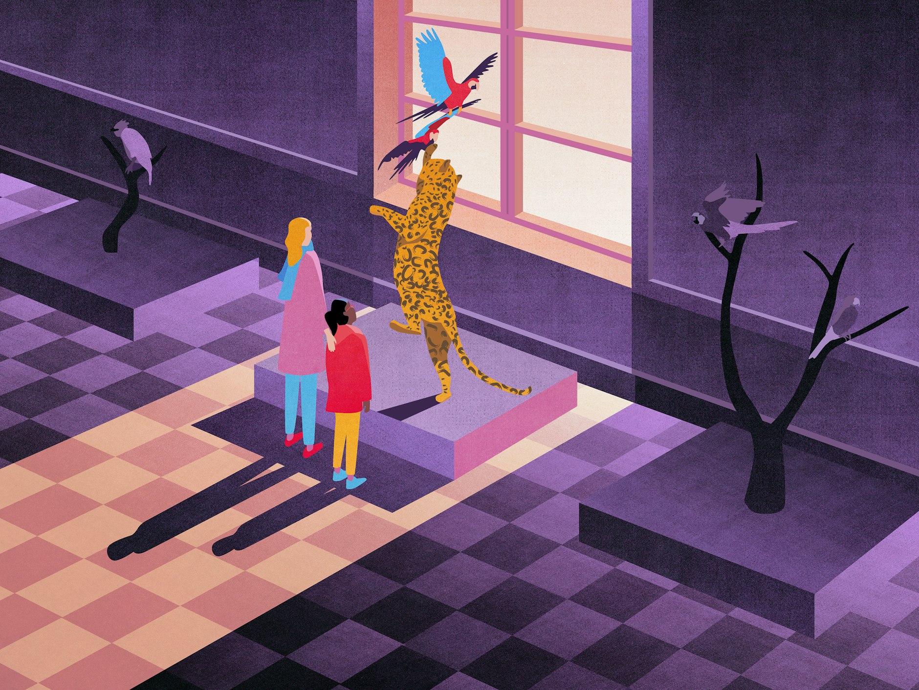 Sonali und die Autorin Anna Opel im Naturkundemuseum Berlin.