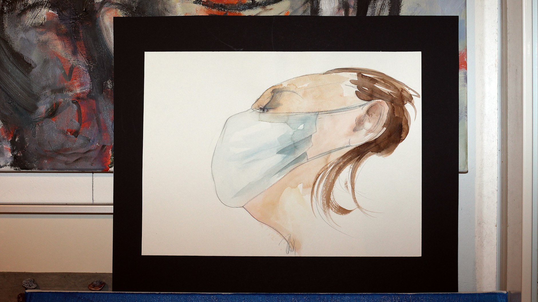 Masken-Gemälde gibt es im Kunstsupermarkt auch - für 129 Euro.