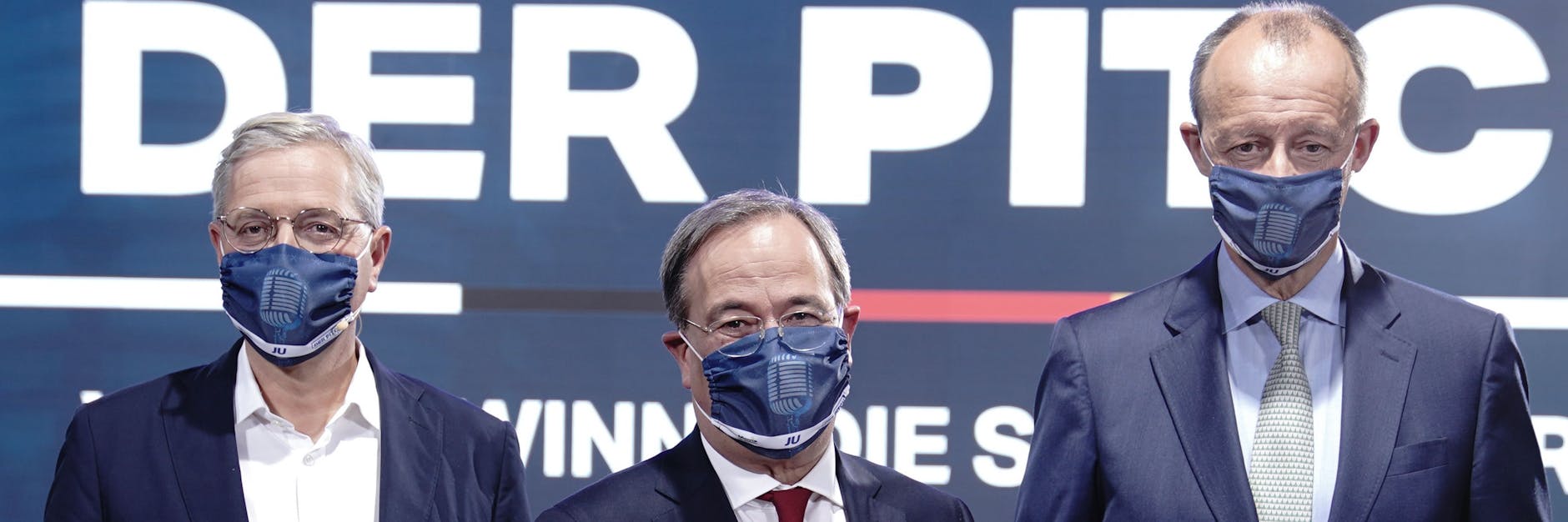 Die drei Kandidaten für den CDU-Vorsitz: Norbert Röttgen, Armin Laschet und Friedrich Merz (v.l.)