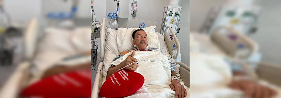 Dieses Foto postete Arnold Schwarzenegger aus dem Krankenhaus.