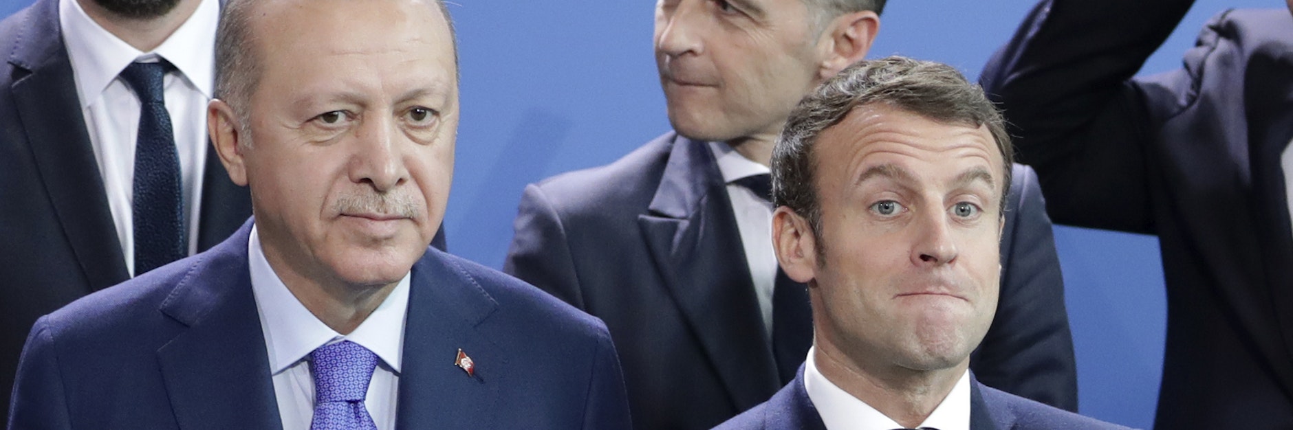Erdogan und Macron in Berlin im Januar.