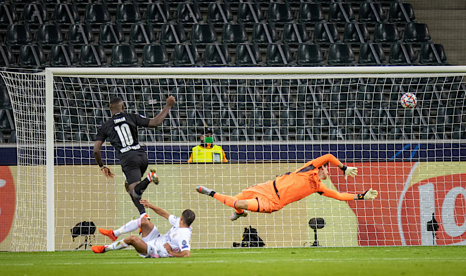 Fast der Held des Abends: Marcus Thuram trifft hier zum 1:0 und später zum 2:0. Zum Sieg reicht das aber nicht.