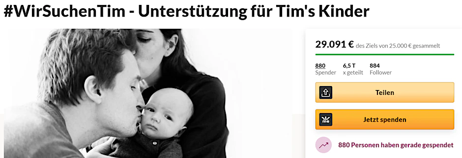 Mit diesem Plakat wurde nach Tim W. gesucht.<br>