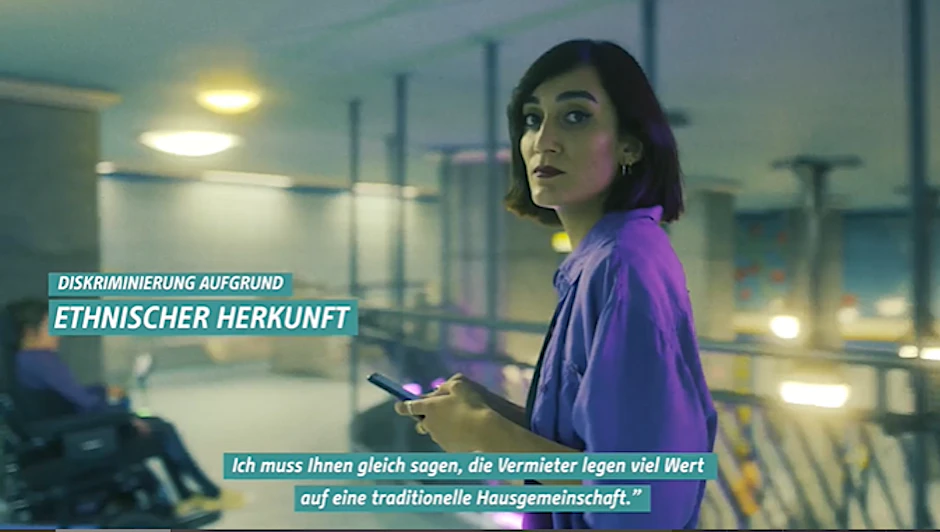 Aus dem Werbespot für die neue Antidiskriminierungs-App.