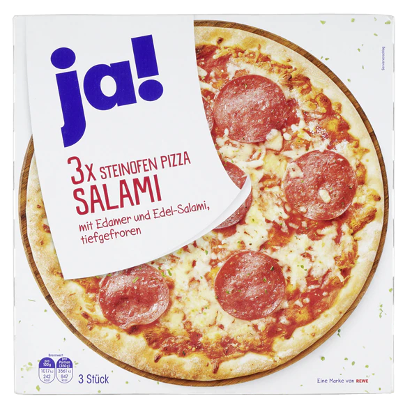 Niederschmetterndes Test-Urteil: Die&nbsp;„Ja! Steinofen Pizza Salami“ erhielt die Note&nbsp;„ungenügend“.