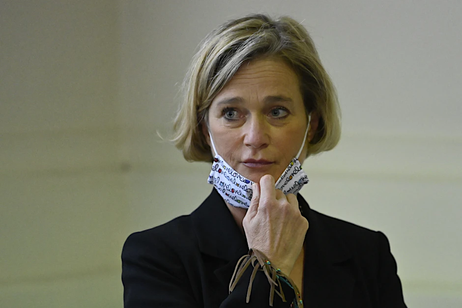 Delphine Boël, Künstlerin aus Belgien, bei einer Anhörung vor dem Brüsseler Berufungsgericht.
