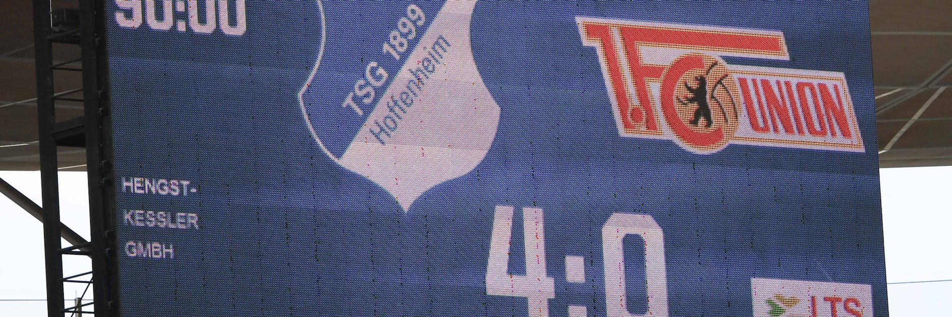 Der bittere Endstand beim letzten Auftritt der Eisernen in Sinsheim.