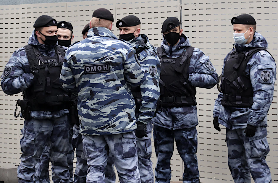 Russische Polizeibeamte (Symbolbild).