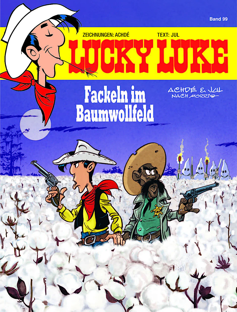 Cowboy Lucky Luke und Marshall&nbsp;Bass Reeves – vereint im Kampf gegen den Rassismus.