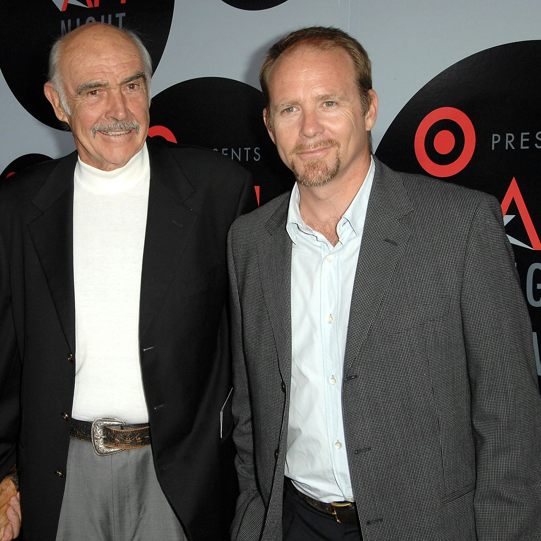 Sean Connery und sein Sohn Jason 2008 bei einer Filmnacht in Hollywood.