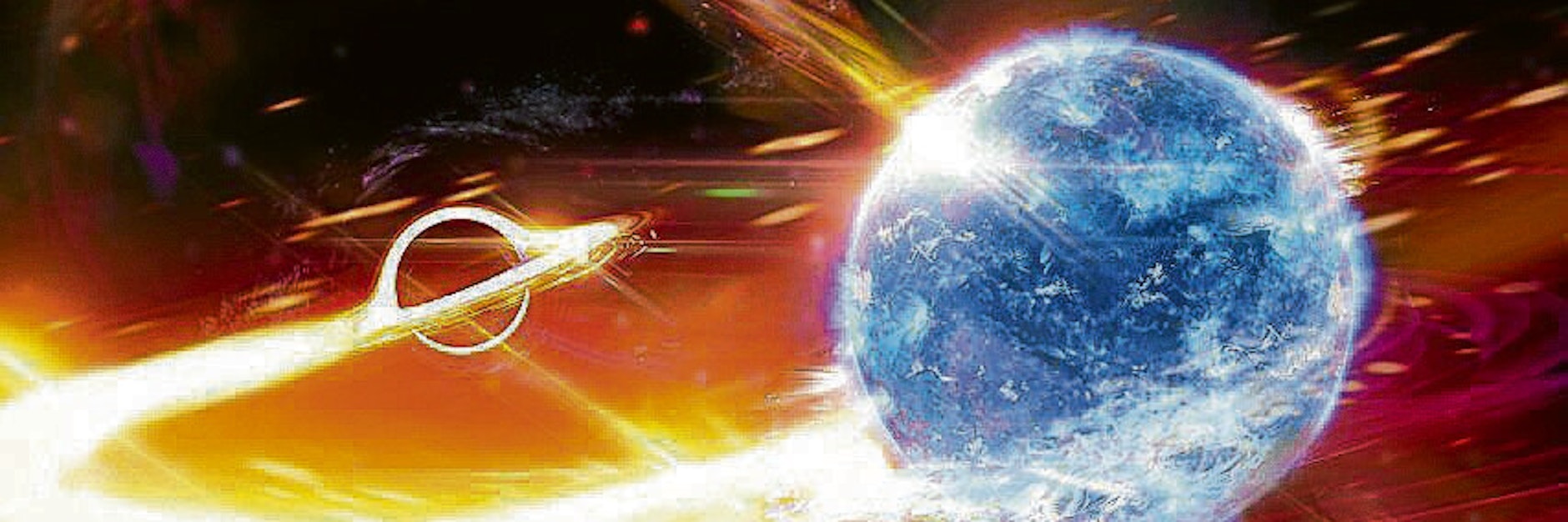 Forscher haben nach eigenen Angaben erstmals beobachtet, wie ein Schwarzes Loch einen Neutronenstern verschlingt. 