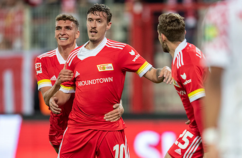 Freut sich über Qualitätszuwachs bei den Eisernen - wie hier beispielsweise Max Kruse (M.): Unions Grischa Prömel (l.).&nbsp;