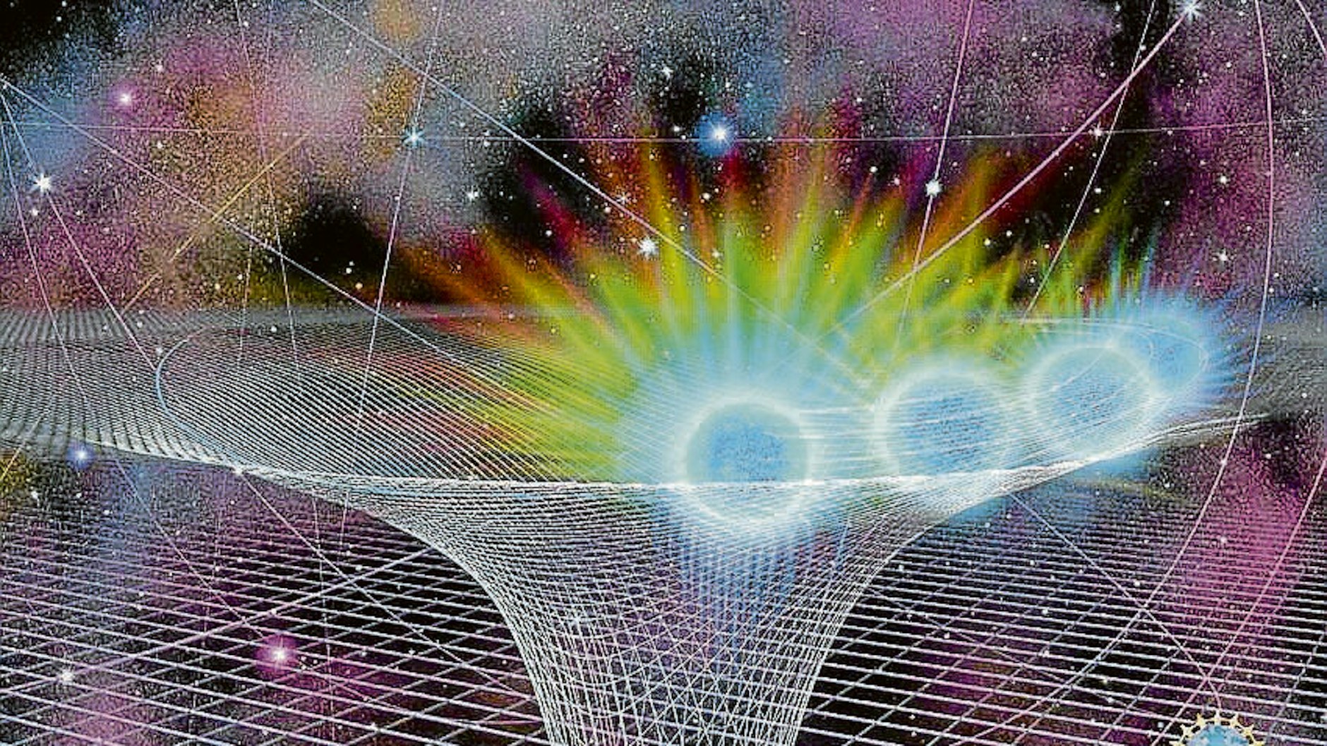 Ein Schwarzes Loch in einer Illustration. 