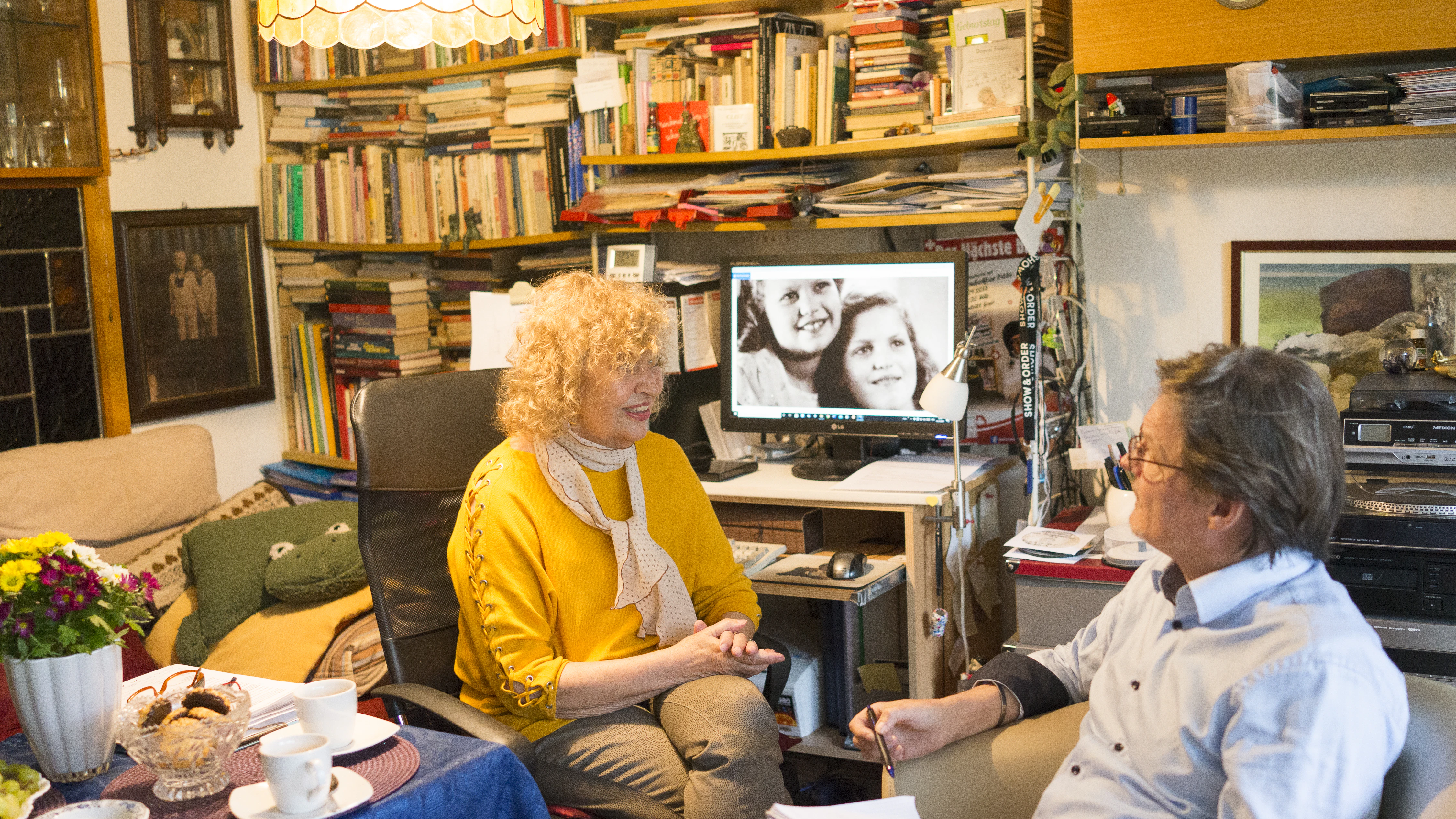 Urte Blankenstein mit KURIER-Reporter Norbert Koch-Klaucke im Gespräch.&nbsp;<br><br>