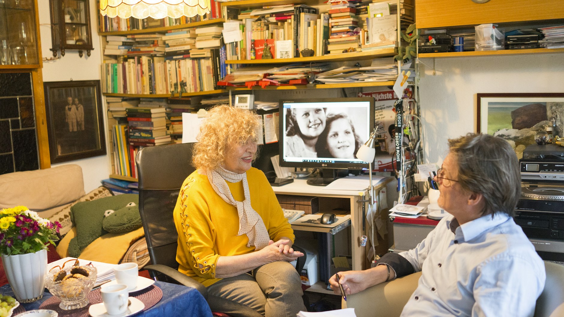 Urte Blankenstein mit KURIER-Reporter Norbert Koch-Klaucke im Gespräch.&nbsp;<br><br>