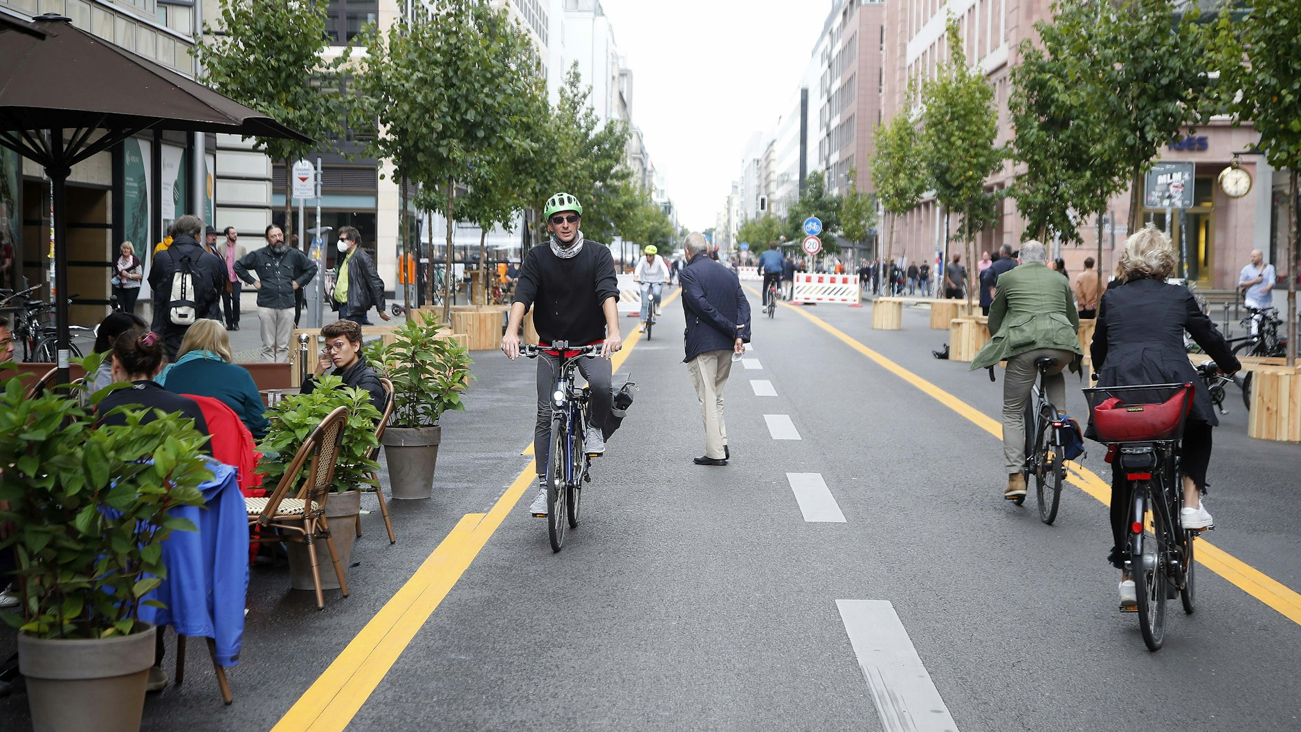 Bis Ende Januar 2021 ist die Friedrichstraße eine autofreie Flaniermeile.