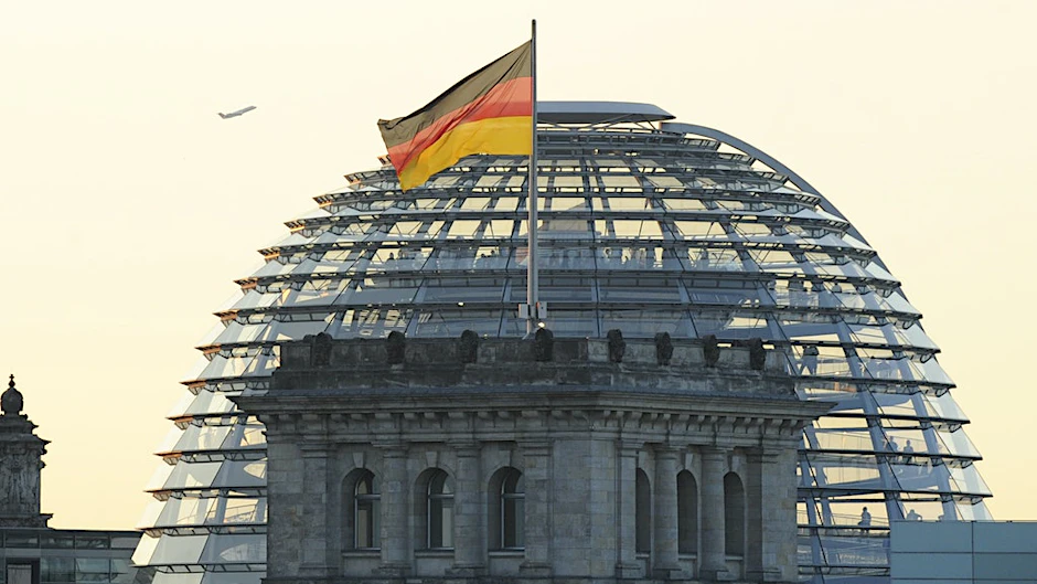 Die Glaskuppel auf dem Reichstagsgebäude.&nbsp;