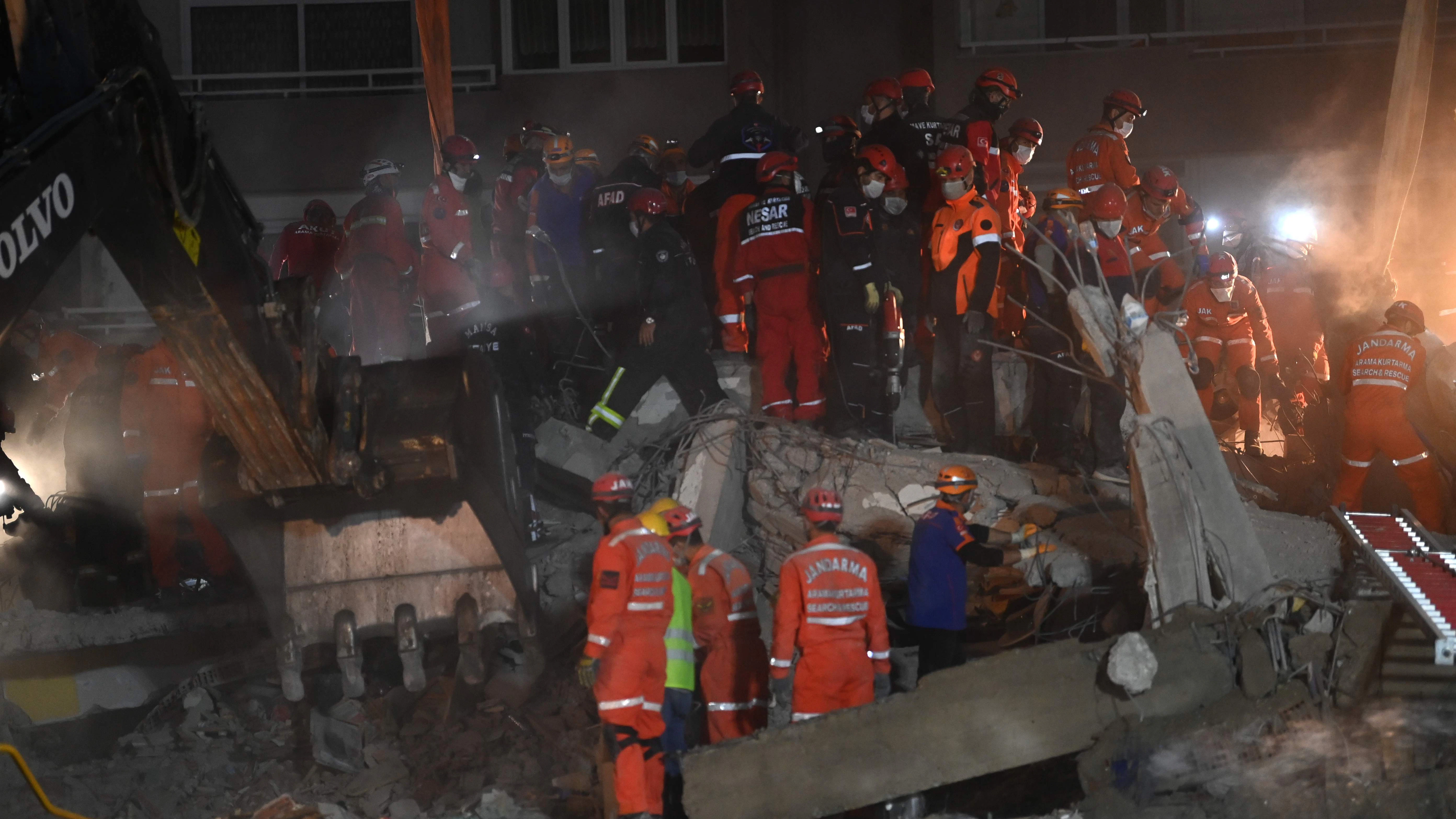 Rettungsarbeiten in Izmir.&nbsp;