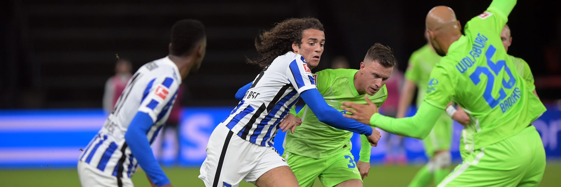 Herthas Arsenal-Leihgabe Matteo Guendouzi gab nach überstandener Coronainfektion sein Debüt.