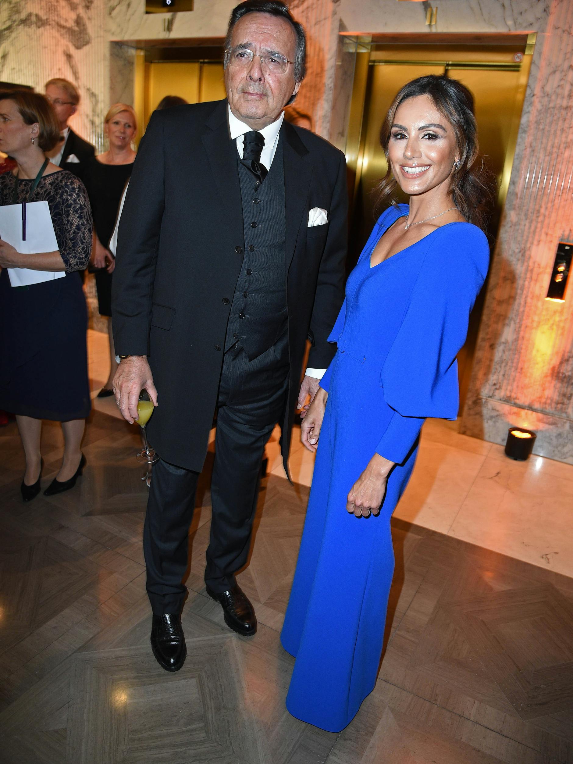 Mario Ohoven und TV-Moderatorin Nazan Eckes im Februar 2020 in Berlin bei der United Hearts Charity Gala zugunsten der Stiftung Deutsche Schlaganfall