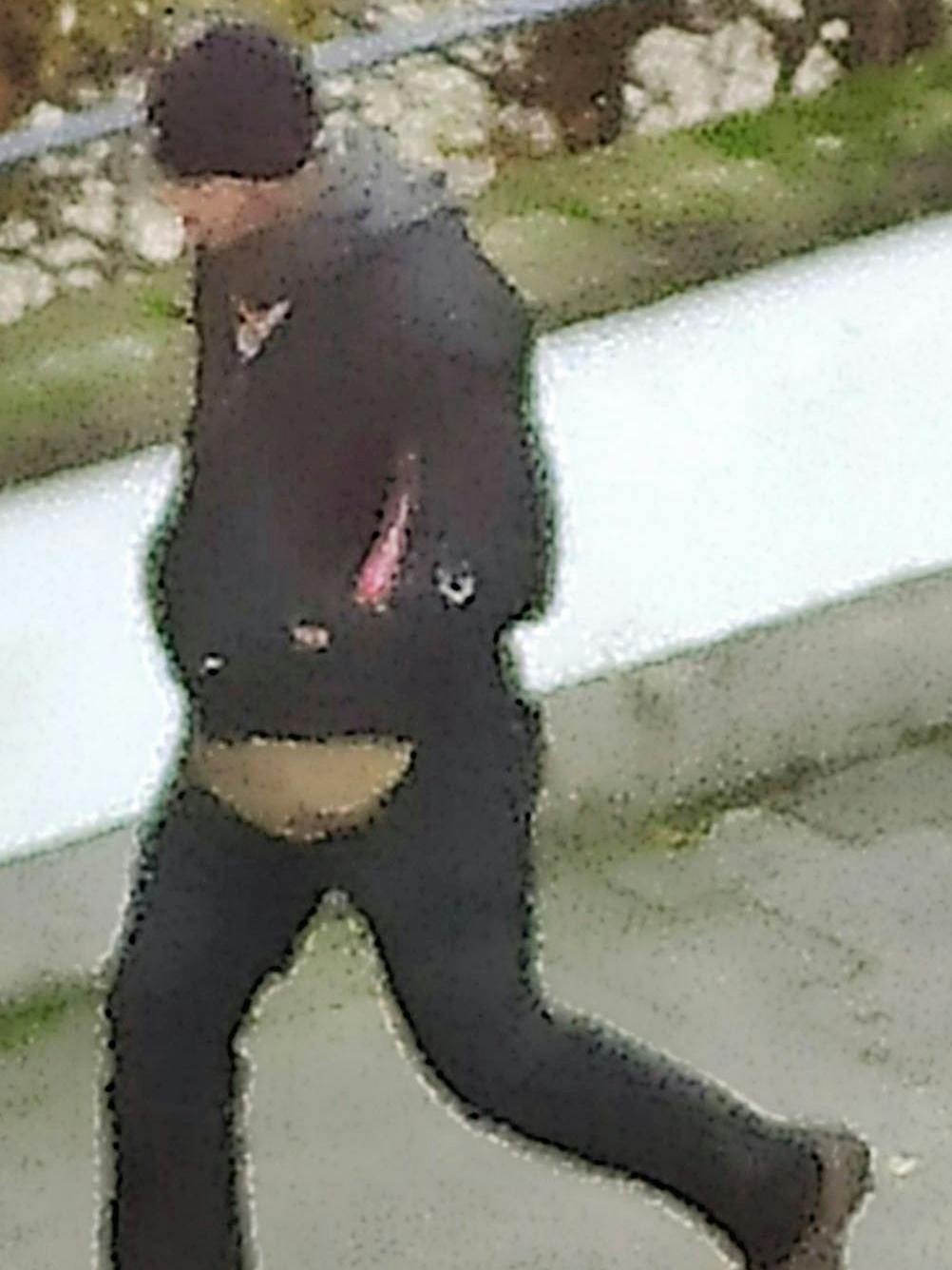 Ein Zeuge fotografierte den Tatverdächtigen, nach dem nun gefahndet wird.