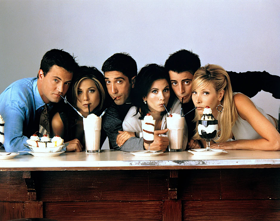 Matthew Perry, Jennifer Aniston, David Schwimmer, Courteney Cox, Matt Leblanc und Lisa Kudrow (v. l. n. r.) wurden mit der TV-Serie„ Friends“ zu Stars.&nbsp;&nbsp;