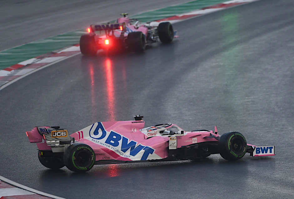Gerutscht und trotzdem im Qualifying Platz 1 erobert: Lance Stroll vom Rennstall Racing Point.