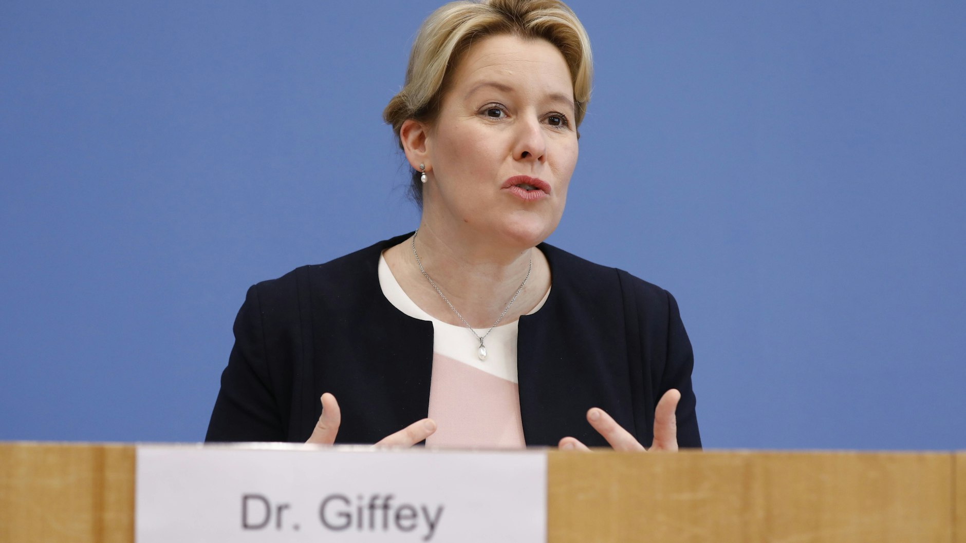 Am Freitag noch mit Doktortitel: Franziska Giffey.&nbsp;