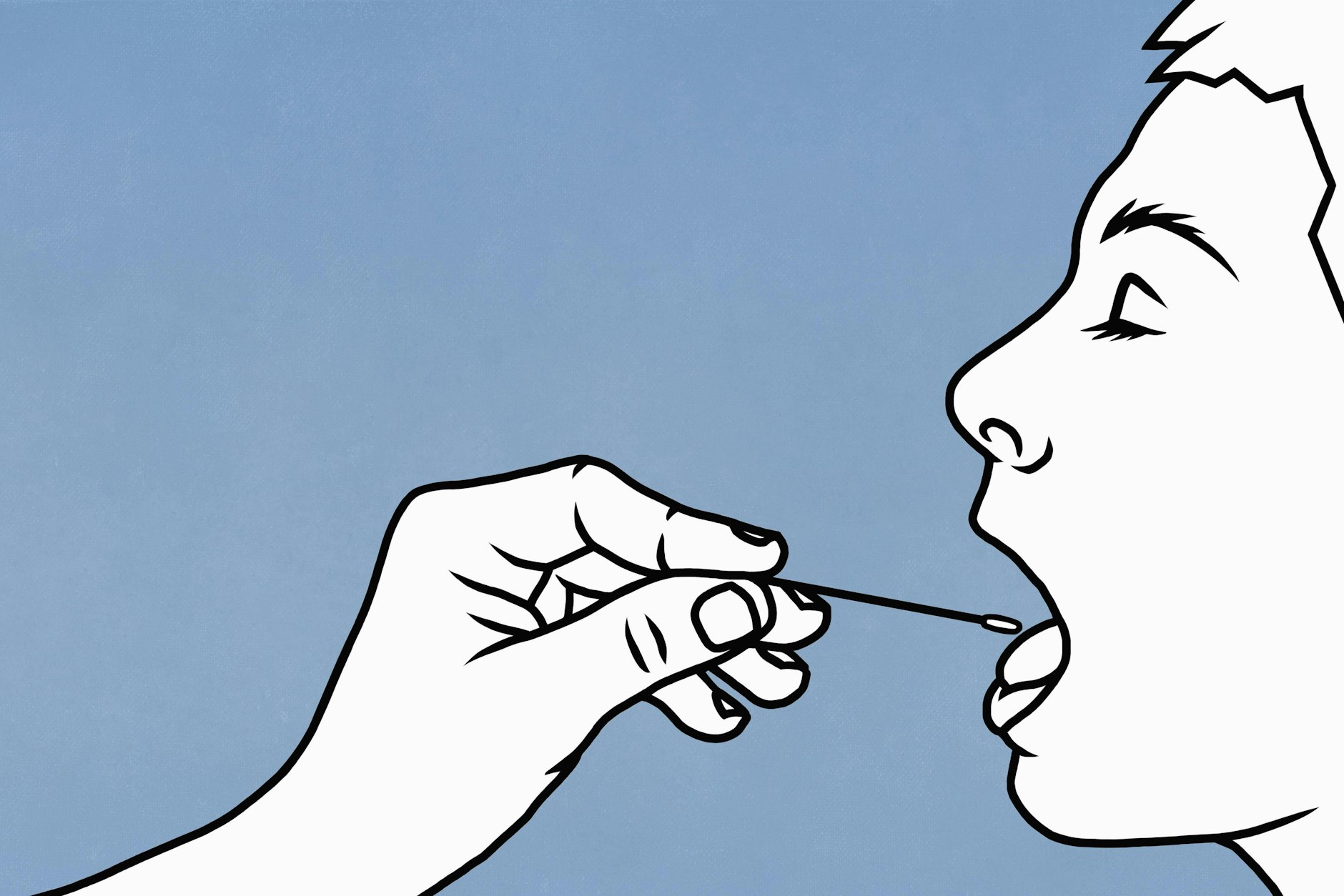 Bei einem PCR-Test muss ein Abstrich der Rachenschleimhaut gemacht werden.