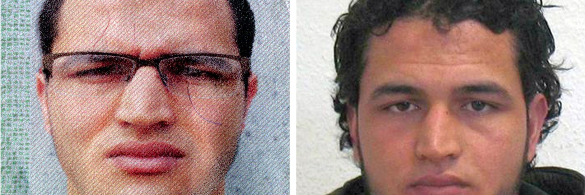 Fahndungsfotos des Berliner Weihnachtsmarkt-Attentäters Anis Amri