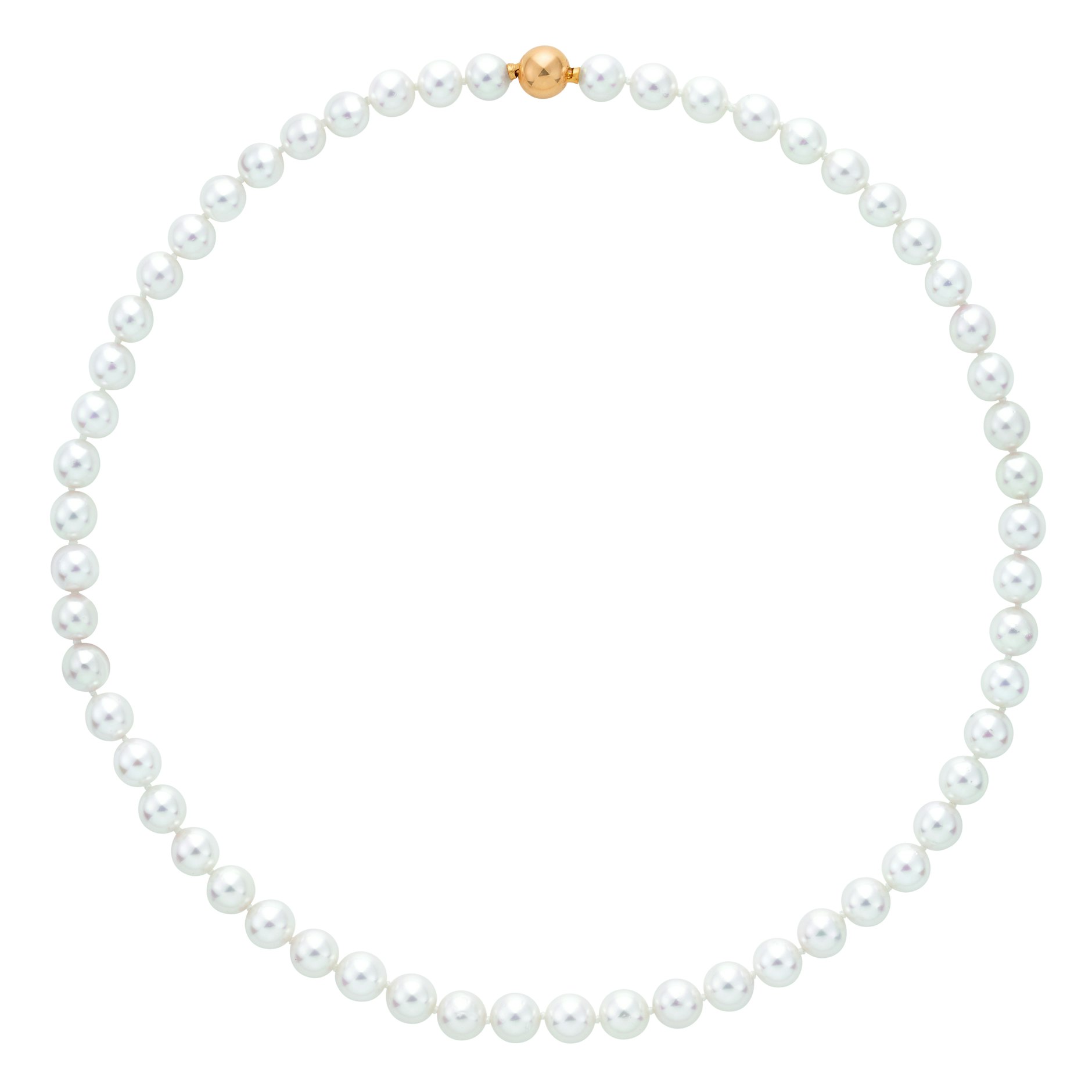 Wird für kräftige Männerhälse gern um ein, zwei Perlen verlängert: der Collier-Klassiker aus Akoya-Zuchtperlen von Wempe, ab 1835 Euro.