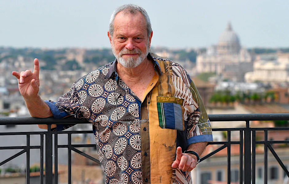 Filmregisseur Terry Gilliam bei einem Fototermin für seinen Film „The Man Who Killed Don Quixote“ in Rom 2018.