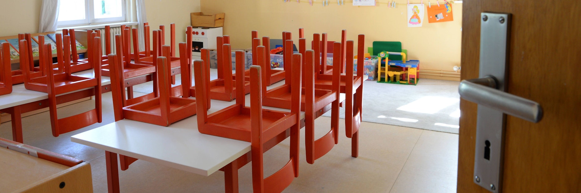 Eine geschlossene Kita in Reinickendorf.