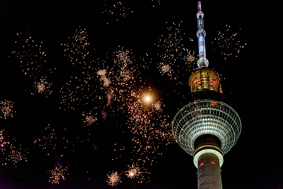 Feuerwerk vor dem Berliner Fernsehturm im vergangenen Jahr.