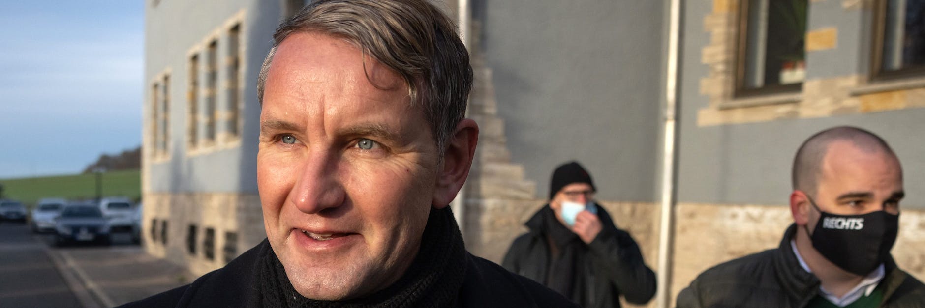 Björn Höcke, Thüringer AfD-Fraktions- und Parteivorsitzender, kommt zum Landesparteitag der Thüringer AfD.