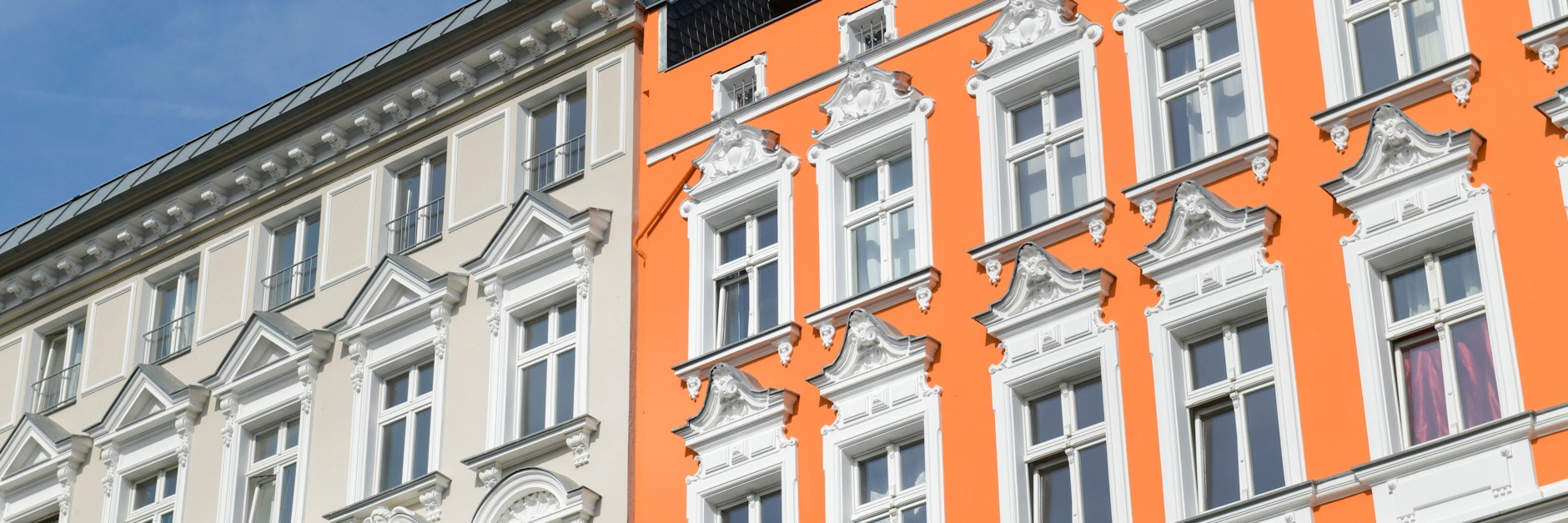 Altbauten in der Oderberger Strasse in Prenzlauer Berg.