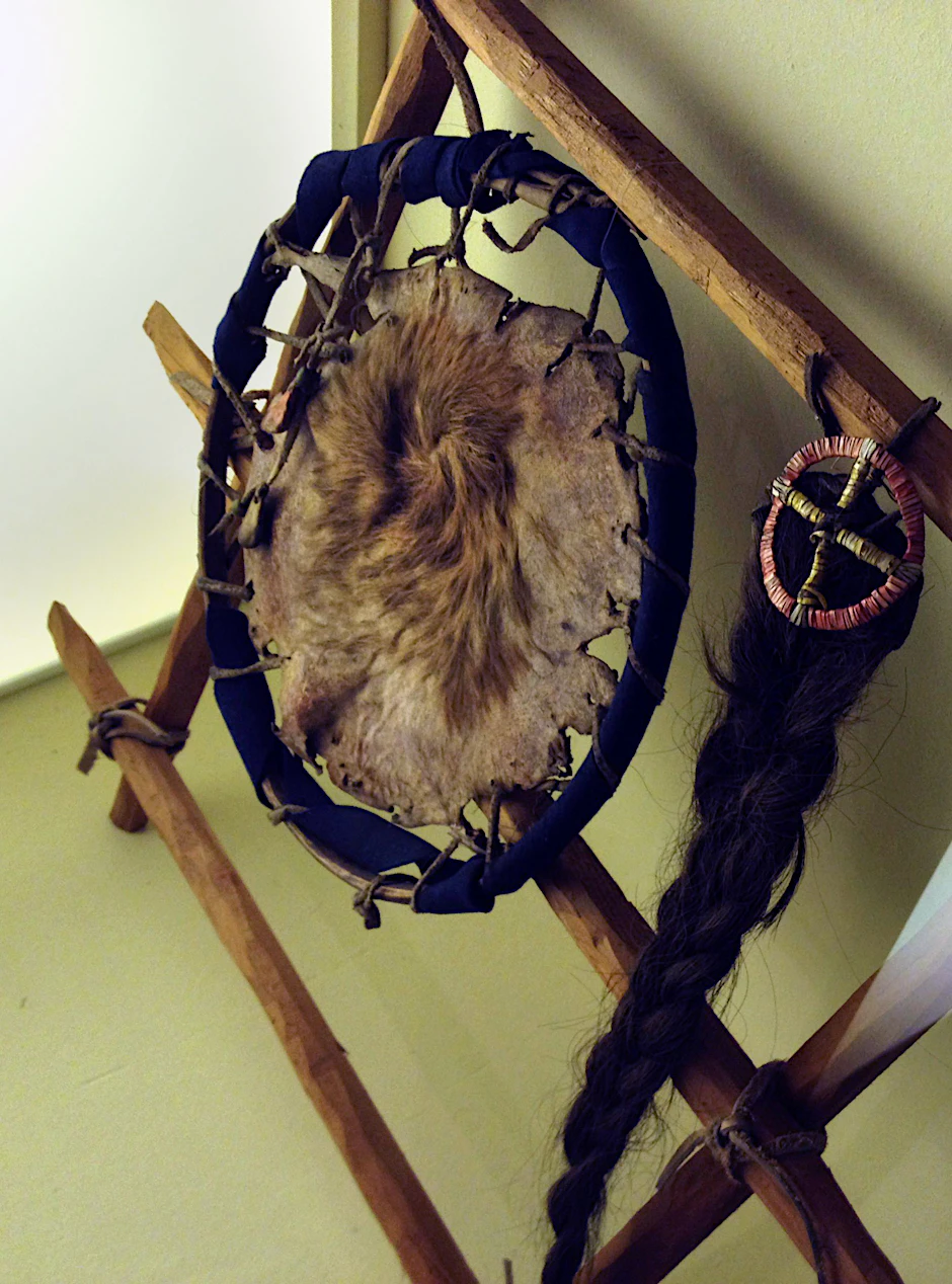 Ein Skalp der Ojibwa-Indianer, der im Karl-May-Museum in Radebeul ausgestellt war.