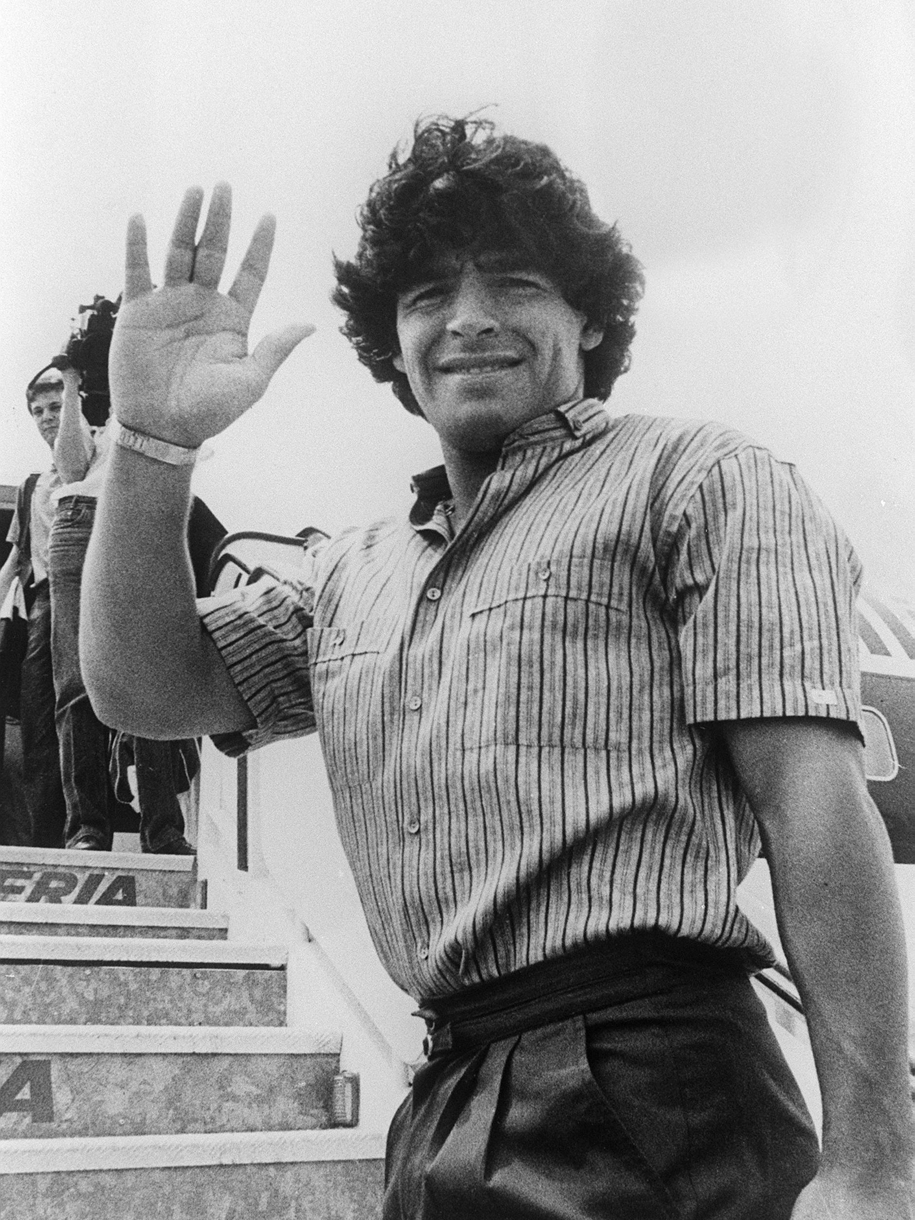 Diego Maradona in Rom 1984. 