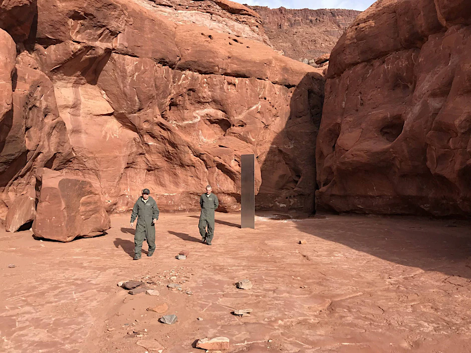 Die Säule wurde vergangene Woche im Süden des Bundesstaats Utah zufällig aus der Luft entdeckt.