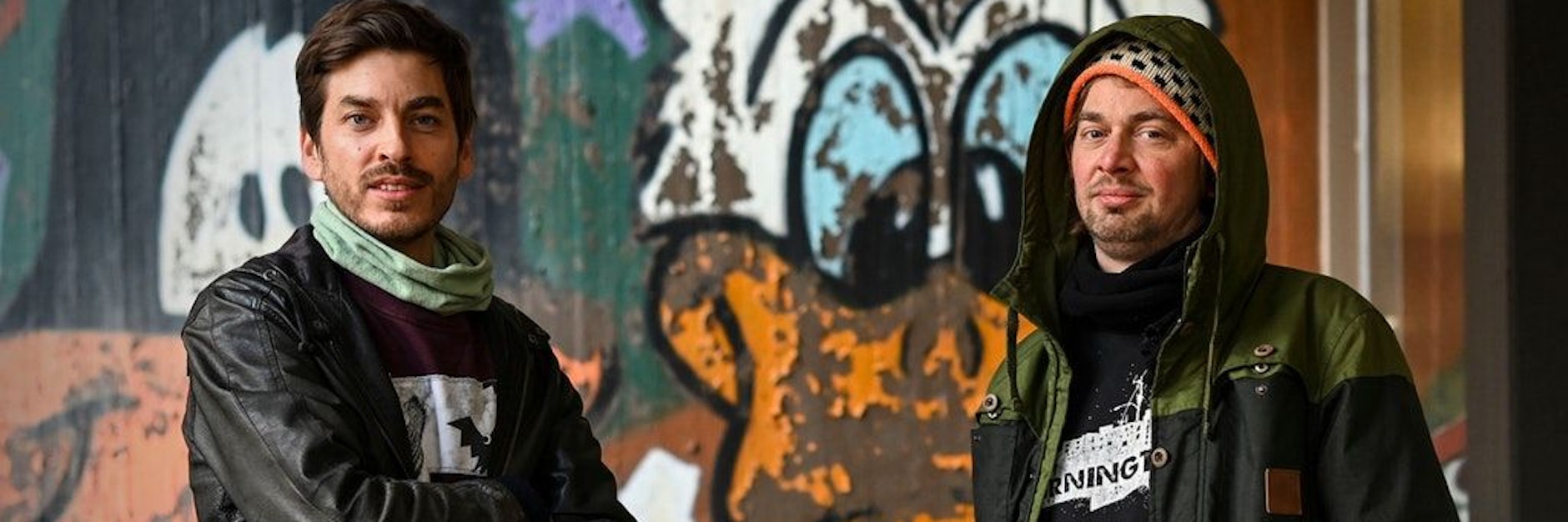 Normen Dommann (r.) und Robosonic von Turning Tables.