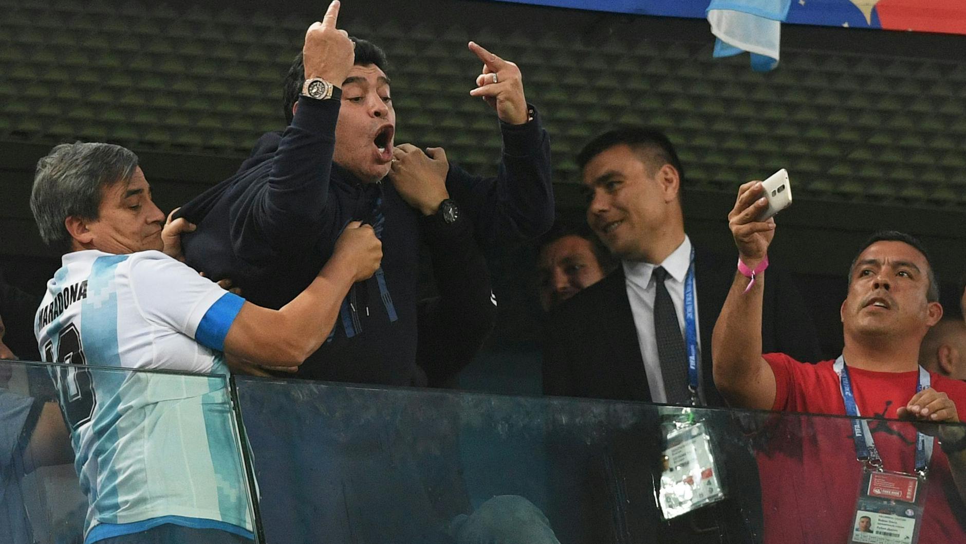 Fußball-WM 2018: ein sehr eigenartiger Auftritt Maradonas.