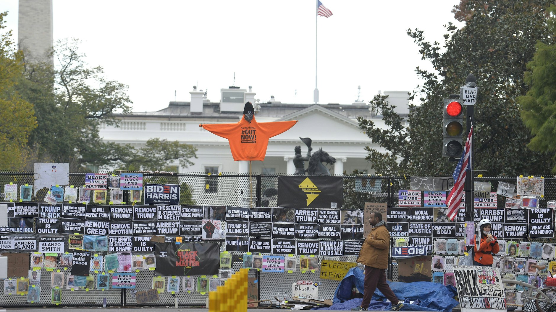 Der Zaun vor dem Weißen Haus.